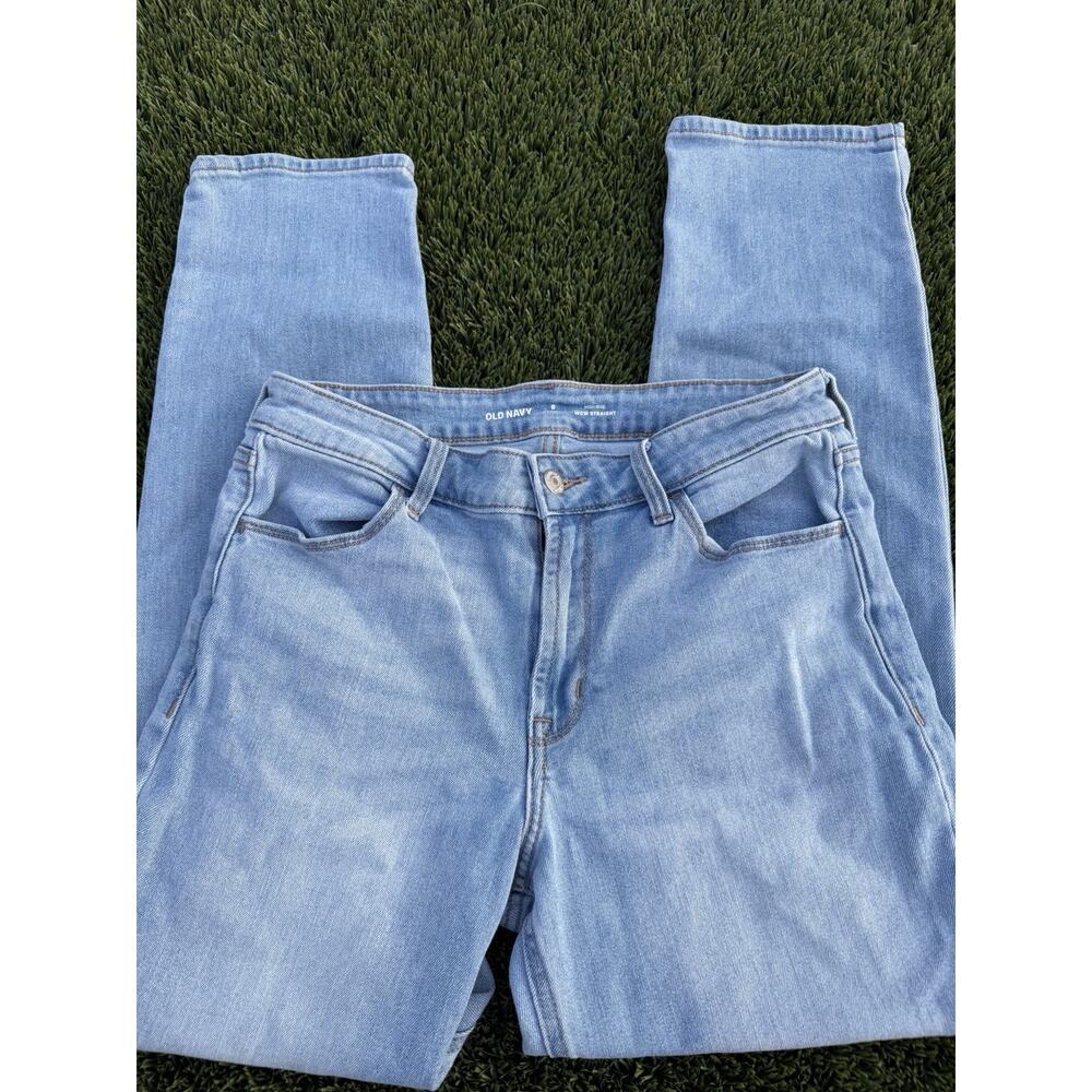 Old Navy Dark Blue High-Waisted Wow Straight Ankle Jeans‎ Women's Size 8 SHORT
